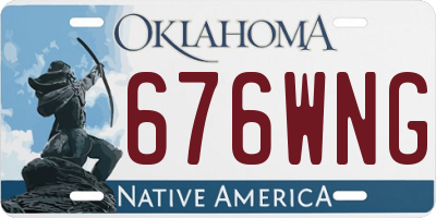 OK license plate 676WNG