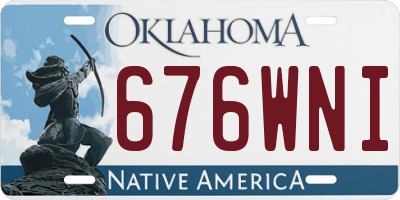 OK license plate 676WNI