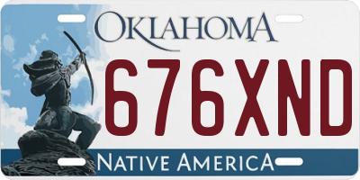 OK license plate 676XND