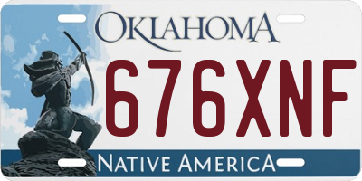 OK license plate 676XNF