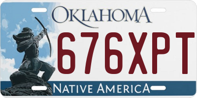 OK license plate 676XPT