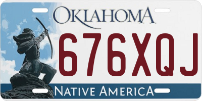 OK license plate 676XQJ