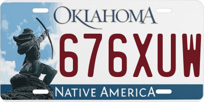 OK license plate 676XUW