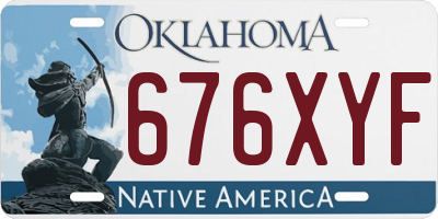 OK license plate 676XYF