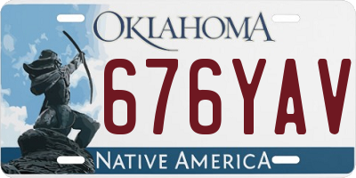 OK license plate 676YAV