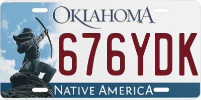 OK license plate 676YDK