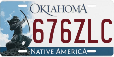 OK license plate 676ZLC