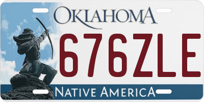 OK license plate 676ZLE