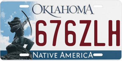 OK license plate 676ZLH