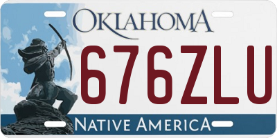 OK license plate 676ZLU