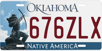 OK license plate 676ZLX