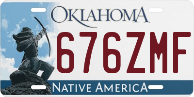 OK license plate 676ZMF