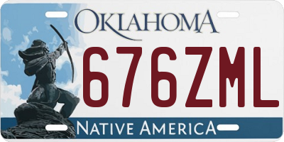 OK license plate 676ZML