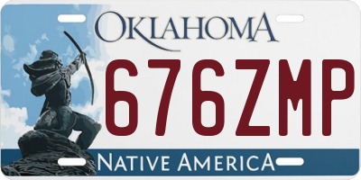 OK license plate 676ZMP