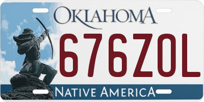 OK license plate 676ZOL