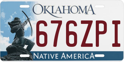 OK license plate 676ZPI
