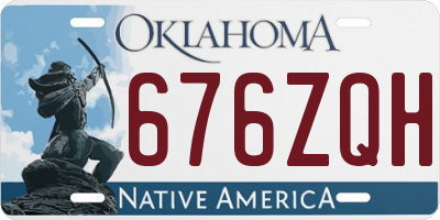 OK license plate 676ZQH