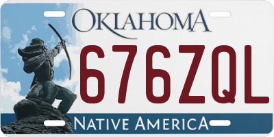 OK license plate 676ZQL