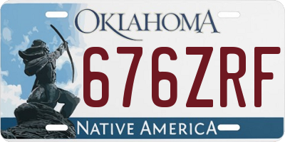 OK license plate 676ZRF