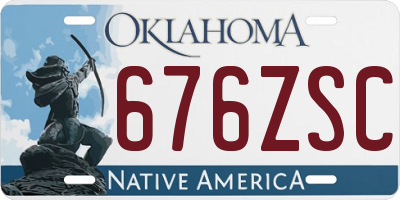 OK license plate 676ZSC