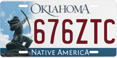 OK license plate 676ZTC