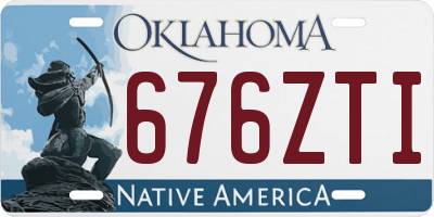 OK license plate 676ZTI