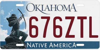 OK license plate 676ZTL