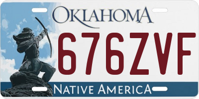 OK license plate 676ZVF