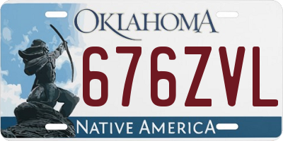 OK license plate 676ZVL