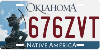 OK license plate 676ZVT