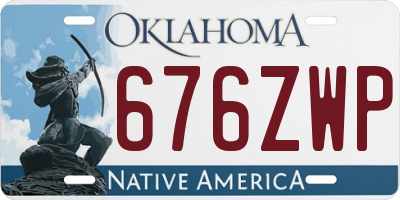 OK license plate 676ZWP