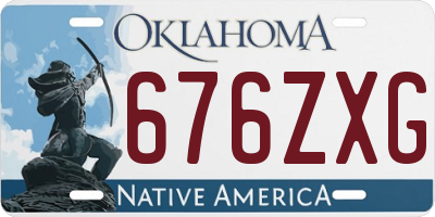 OK license plate 676ZXG