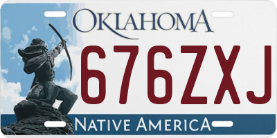 OK license plate 676ZXJ