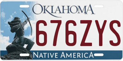 OK license plate 676ZYS