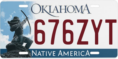 OK license plate 676ZYT