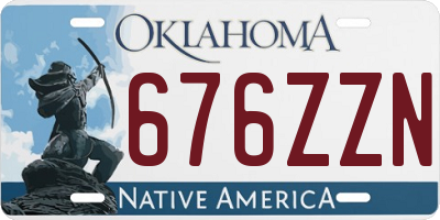 OK license plate 676ZZN