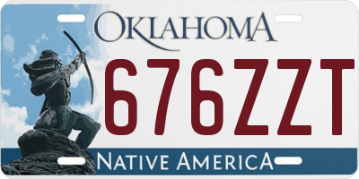 OK license plate 676ZZT