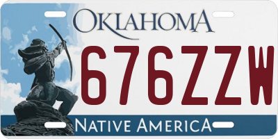 OK license plate 676ZZW