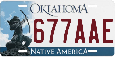 OK license plate 677AAE