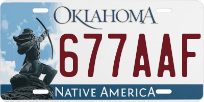 OK license plate 677AAF