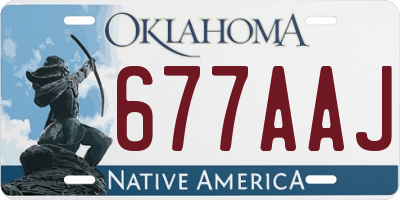 OK license plate 677AAJ