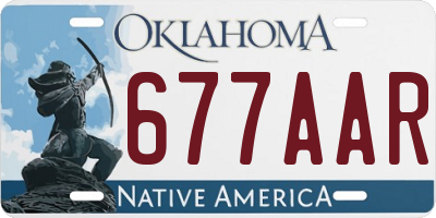 OK license plate 677AAR