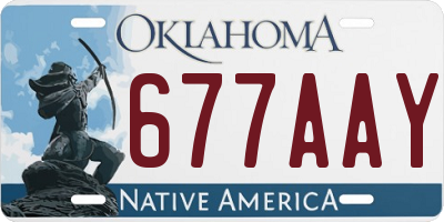 OK license plate 677AAY