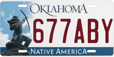 OK license plate 677ABY