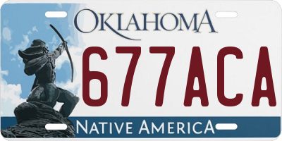 OK license plate 677ACA
