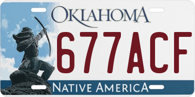 OK license plate 677ACF