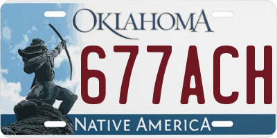 OK license plate 677ACH