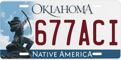OK license plate 677ACI