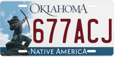 OK license plate 677ACJ