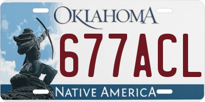 OK license plate 677ACL